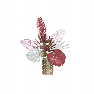 DKD Home Decor Decor Metal Kvety Wall Decorácie (2 ks