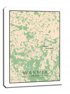 Farebná mapa Warmia - obrázok na plátne