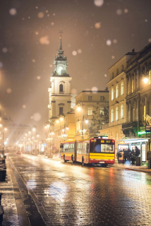 Varšava Krakowskie Przedmieście - prémiový plagát