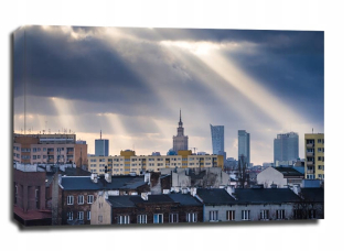 Varšavské zjavenie mestskej panorámy - maľba na kanáli