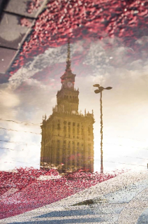 Varšavský palác kultúry v reflexii - prémiový plagát