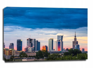 Varšavská panoráma - obrázok na plátne