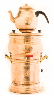 Ohrievač jedla - Coal Samovar Turkish Meď na čaj 5,2 L