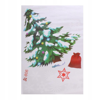 Dekorácia na okno - Veselé Vianoce nálepka Santa Claus PVC