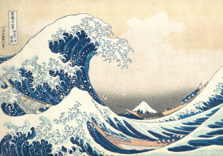 Skvelá vlna v Kanagawe, Katsushika Hokusai 100x70
