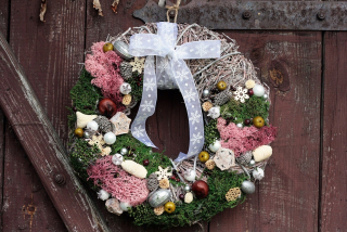 Veniec na dvere - Vianočný veniec - MOSS XMAS -