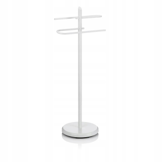 Vešiak - Priemerný vešiak na uterák 25,5 cm výška 88 cm biela