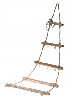 Vianočný betlehem, veniec dekorácia - Drevené dekorácie vešiak rebríka 104x49cm