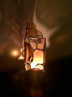 Vitráž, svietnik, lampa, sklo