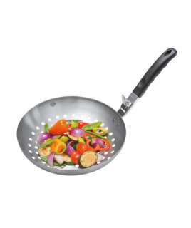 Wok panvica - Wok pre grilovanú zeleninu s odnímateľnou rukoväťou BBQ
