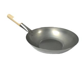 Wok panvica - Uhlíkovej ocele wok 35 cm - ploché dno