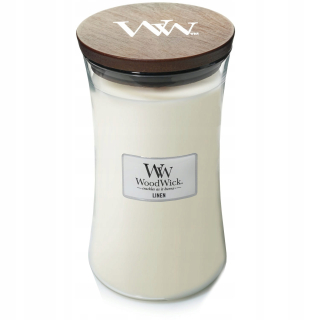 Tradičné sviečky ľan Woodwick 1 ks.