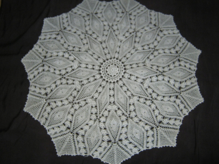 Behun na stol - Biely behúň 92 x 92 cm