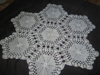 Behun na stol - Biely behúň 88 x 88 cm