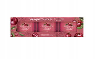 Tradičná sviečka parafín čierna čerešňa Yankee Candle 3 PCS.