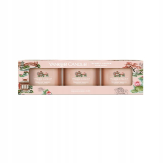 Tradičná sviečka parafín pokojná záhrada Yankee Candle 3 PCS.