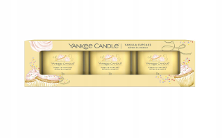 Tradičná sviečka parafín Vanilla Cupcake Yankee Candle 3 PCS.