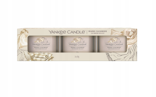 Tradičné parafínové sviečky teplé kašmíru Yankee Candle 3 PCS.