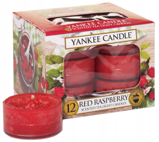 Sviečka Tealight Paraffin Red Raspberry Yankee Candle 12 PCS.