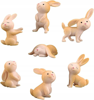 Vianočná figúrka - Veľkonočná figúrka, plast, zajac, 5 cm