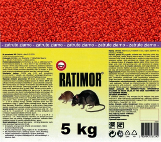 Otrávené zrno handra jedovat myši Ratimor 5 kg