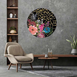 Zebra Round Image, Dibond Ø70 cm