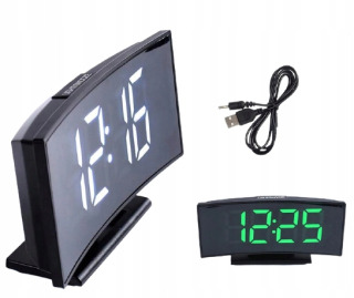 Hodiny - Digitálne hodiny LED Zakrivené teplomer Alarm Clock