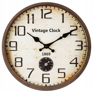 Hodiny - Retro clock VINTAGE LOFT 30 cm