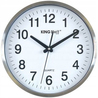 Hodiny - Nástenné hodiny 34cm Steel KINGHOFF KH5026