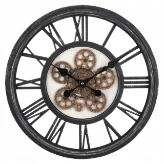Hodiny - 50 cm pohyblivá nástenné hodiny mechanizmus industrial