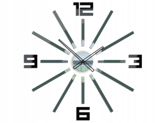 Hodiny - Brilantná šedé múry CLOCK ultratichým