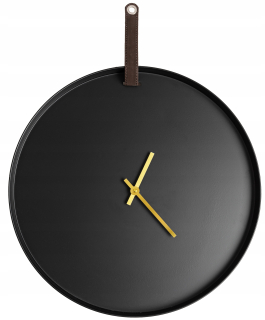 Hodiny - BLACK METAL nástenné hodiny v okrúhlych BAR 40 cm