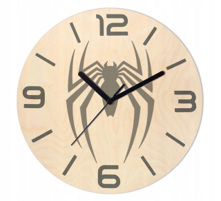 Hodiny - Nástenné hodiny drevené 20cm Spiderman Limited