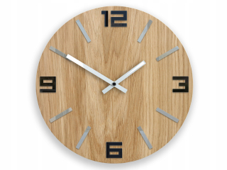 Hodiny - 3D drevená stena CLOCK ARABIC SILENT GREY
