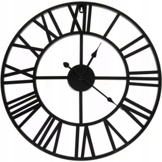 Hodiny - Nástenné hodiny Retro Roman Loft 3D Vintage 80 cm