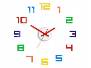 Hodiny - Nástenné hodiny ULTRA SILENT COLOR DIGIT