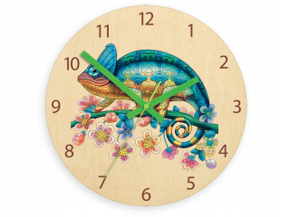 Hodiny - Nástenné hodiny visiace chameleon na detskú izbu