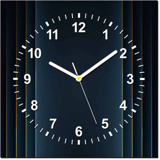 Hodiny - GLASS CLOCK 30x30 vytlačiť tvrdené sklo