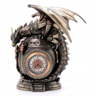 Hodiny - Drak CLOCK TIME MACHINE STYLE steampunk v