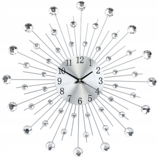 Hodiny - Nástenné hodiny štýlový 50cm Cristal Diamantové 48pcs