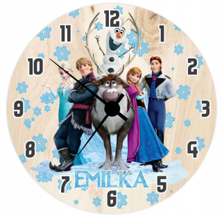 Hodiny - Nástenné hodiny pre deti Frozen Elsa Holy Name