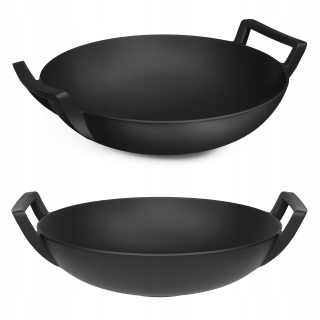 Wok panvica - Liatina wok panvicu s priemerom 32 cm hĺbka 11 cm