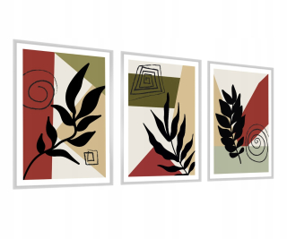 Sada 3x listy plagátu v štýle boho dekorácie 60x80
