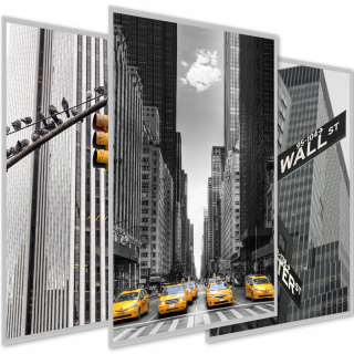 Set 3x plagát New York Architecture Taxi 60x80