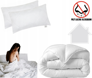 Perina, paplón - Rok -round prikrývka 160x200+ 2 vankúše 30x50