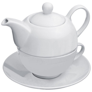 Čajník, kanvica na čaj - Kanvica kanvica a šálku čaju porcelánu