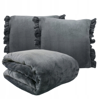 Prikrývka na posteľ - Flanelová kontrastná prikrývka 200 x 150 cm odtiene šedej