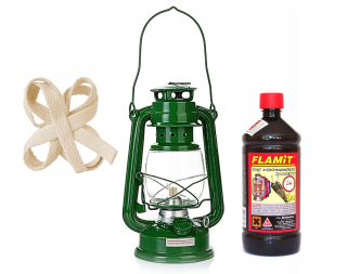 Lampáš, svietník - Sada 27 cm olejové lampy olejom komáre 1l uzol g