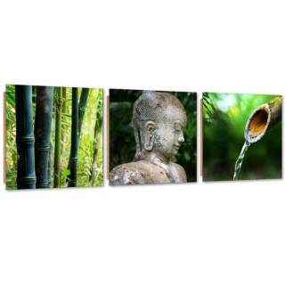 Sada obrázkov panelov Deco, Buddha a Bambus Zen - 1