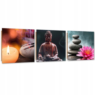 Sada farieb panelov doce, Kadzidła a Buddha - 120x